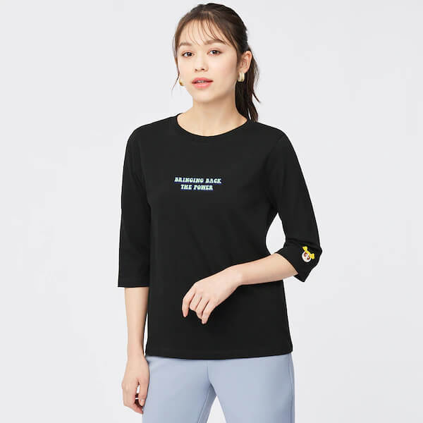 バックレースアップT(7分袖)The Powerpuff Girls +X ¥990