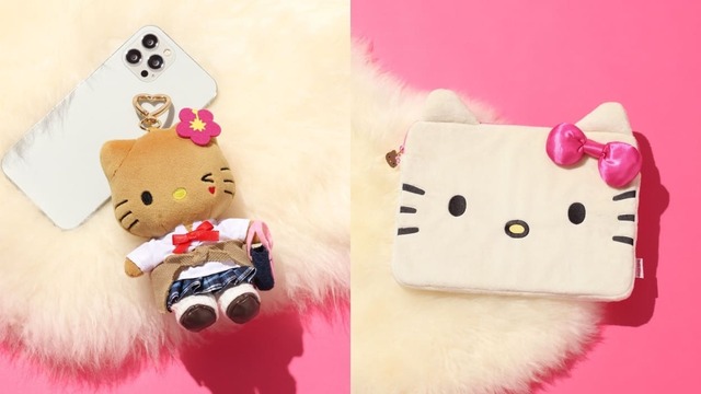 【サンリオキャラクターズ×and ST／tiny tiny】【ハローキティ】ぬいぐるみチャーム 全3種 2,990円、【ハローキティ】ぬいぐるみチャーム 全3種 3,990円