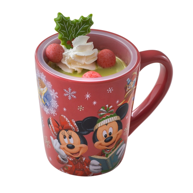 カスタードプリン、スーベニアカップ付き ¥750｜販売店舗「スウィートハート・カフェ」｜東京ディズニーランド「クリスマス・ファンタジー」（2016年）スペシャルメニュー
