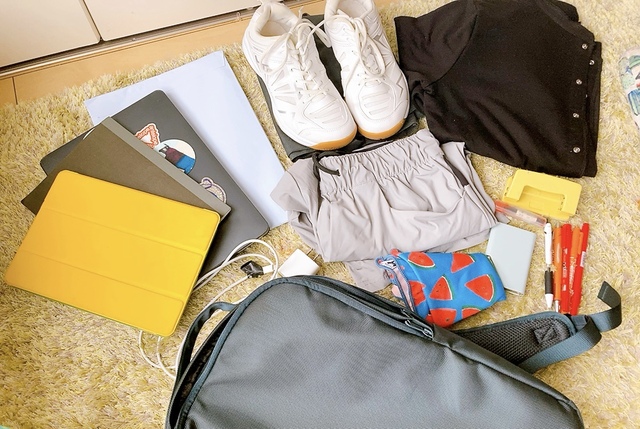 【ワークマン 型崩れしにくいビジネスリュック】こんなにたくさんの荷物を収納できました！