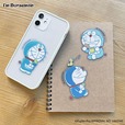 【ドラえもん】「I’M DORAEMON/クリアステッカー」¥385／スマホケースに挟んだり、パソコンやタブレット、ノートなど、身の回りのアイテムに貼っても◎