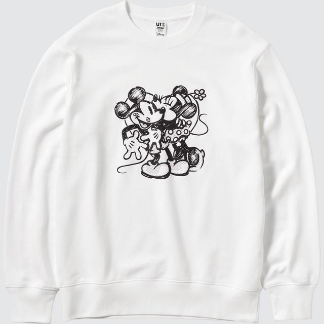 モノクローム ミッキーマウス アート バイ ジョシュア・ヴィーダス スウェットシャツ（長袖）