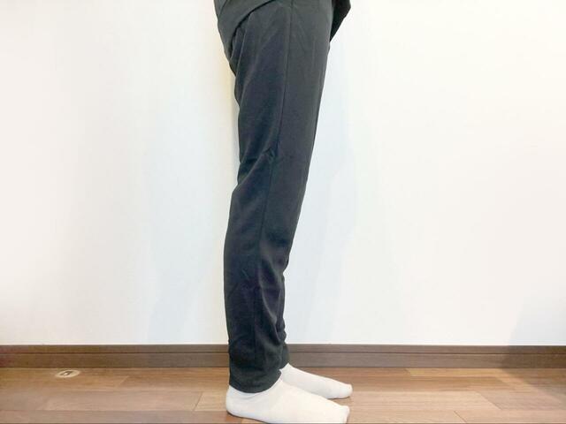 【ワークマン メディヒール(R)】パンツは先がすぼまっていくようなデザインなので、さりげなく細見えするのも嬉しいポイント♪