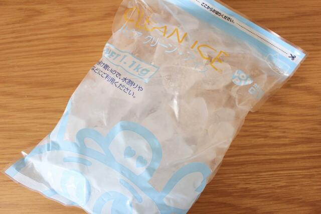 【ロピア　クリーンアイス　約1.1kg：119円】カルキ等を取り除いた水で作られていて、溶けにくいのもポイント！