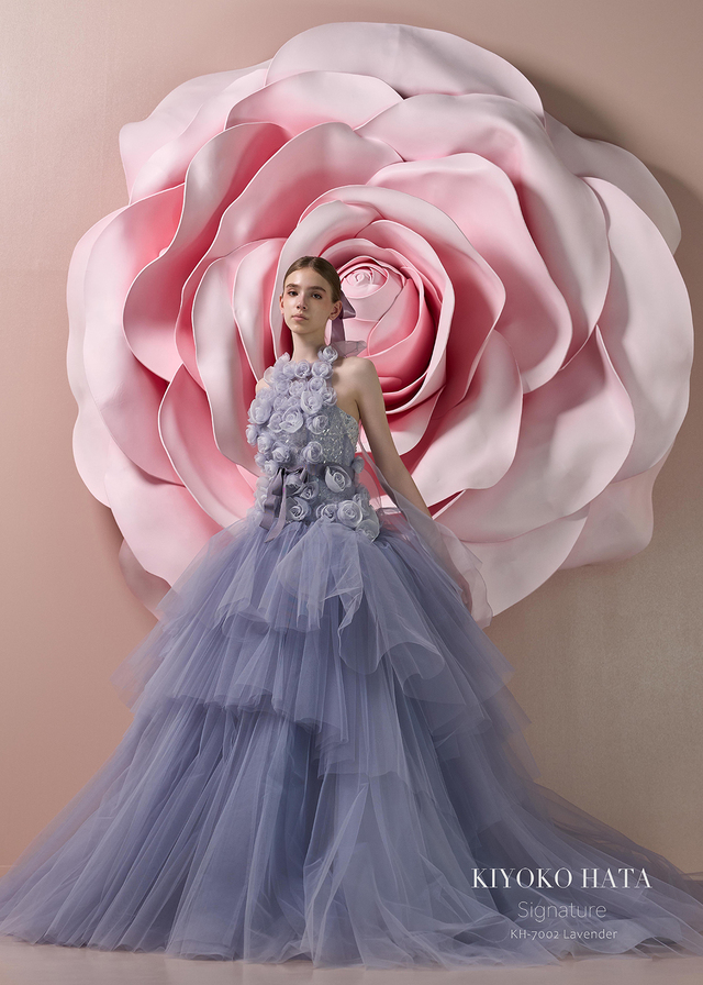 【クラウディア】KIYOKO HATA（キヨコハタ）新作ウェディングドレス｜KH-7002_lavender