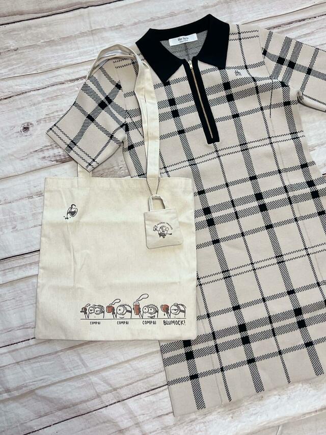 シンプルなデザインなため、柄物に合わせてもGood!