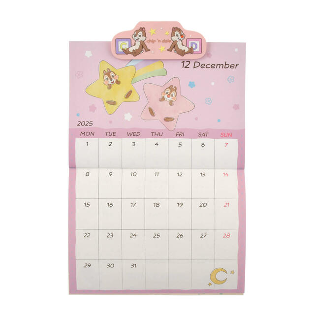 チップ＆デール 壁掛けカレンダー クリップ付き Calendar＆Organizer 2025 2,400円