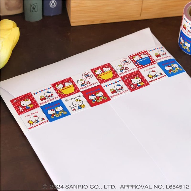 【郵便局のネットショップ／ハローキティ】「パッキングテープ」強粘着で、発送時に封筒を閉じるのにも役立つテープ