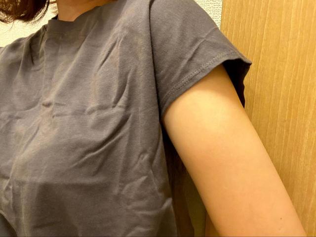 【3COINS(スリーコインズ) オーガニックコットン フレンチスリーブTシャツ】ノースリーブよりも上品に