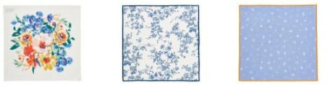 【Francfranc（フランフラン）】キッチンクロス フラワー／ボタニカル ブルー／ロゴ ブルー　500円