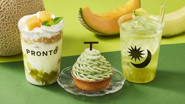 「商品イメージ」【プロントからオリジナルメロンソースを用いたドリンク＆スイーツが新登場】