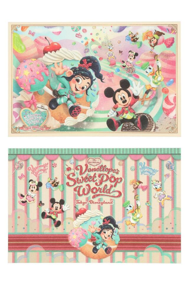 ポストカードセット 600円｜ディズニー・パルパルーザ“ヴァネロペのスウィーツ・ポップ・ワールド”グッズ｜販売店舗：東京ディズニーランド「ディズニー＆カンパニー」｜発売日：2026年4月8日（水）
