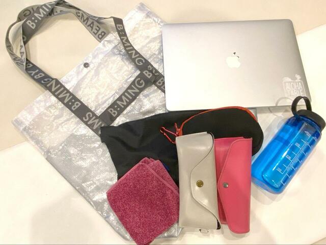 【B:MING by BEAMS マルチ レジャーバッグ M】ノートPC、メガネ、水筒、メイクポーチ、小物入れ、ハンカチなどを入れてもまだまだ余裕!