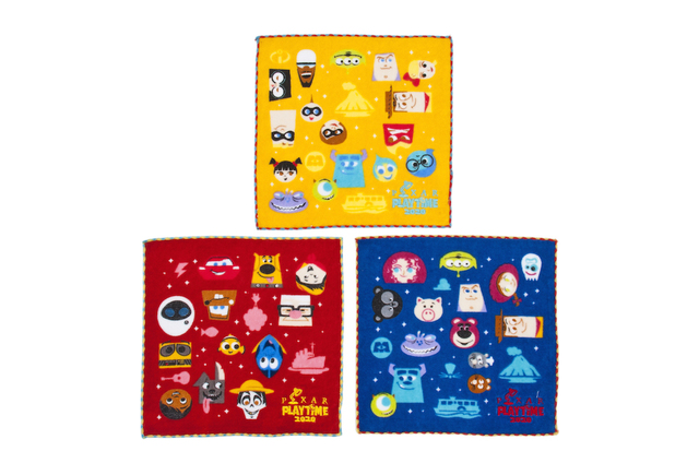 ミニタオルセット 1,600円|縦約25×横約25cm、3枚セット|販売店舗「エンポーリオ」|東京ディズニーシー「ピクサー・プレイタイム」スペシャルグッズ