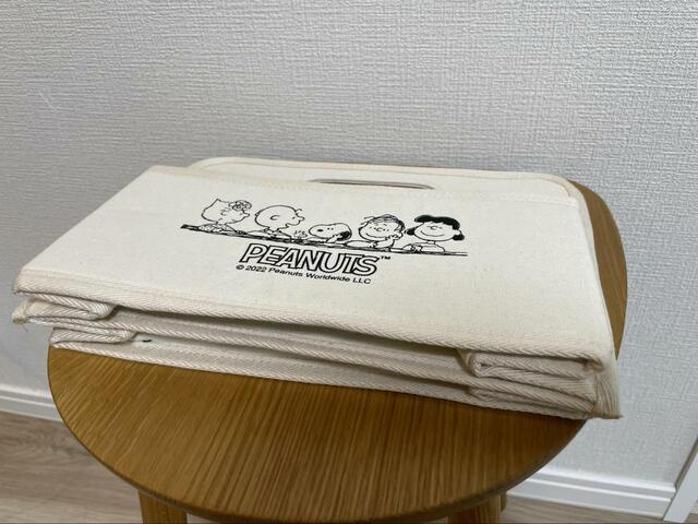 【スヌーピー すっきり収納キャリーボックス】使わない時は畳んで収納できる