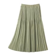 レディース撥水ランダムプリーツスカート(税込1,900円)カーキ