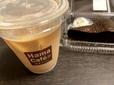 【はま寿司 カフェラテ】お店に到着後に作ってくれるので氷が溶ける心配がありません