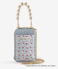 【Cath Kidston × Hello Kitty】マルチショルダーパース Sax 11,000円／スマートフォンやカードなどを収納できる便利さでありながらも、スタイリングを華やかに彩ってくれるマルチパース