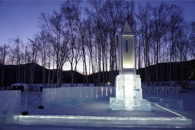 【リゾナーレトマム】アイスヴィレッジに新しくできた「氷の気温塔」
