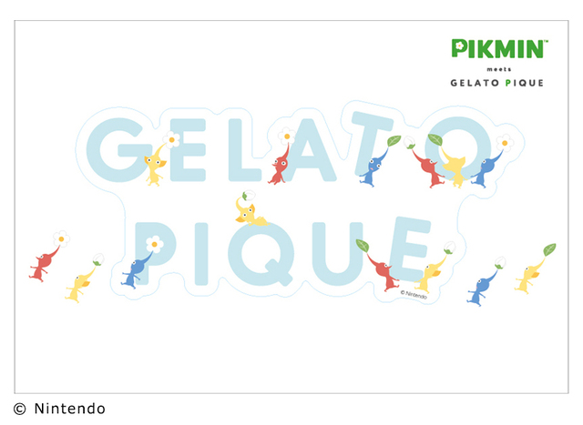 【ジェラート ピケ×ピクミン】ノベルティで配布されるオリジナルステッカー