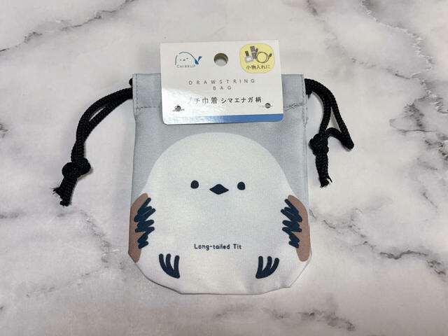 【Seria セリア】プチ巾着 シマエナガ柄：110円（税込）