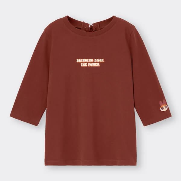 バックレースアップT(7分袖)The Powerpuff Girls +X ¥990