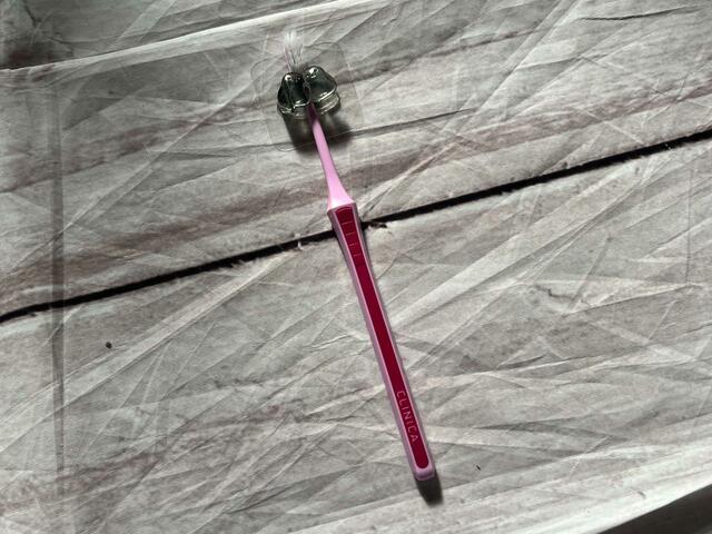 歯ブラシをかけるとこんな感じに♪