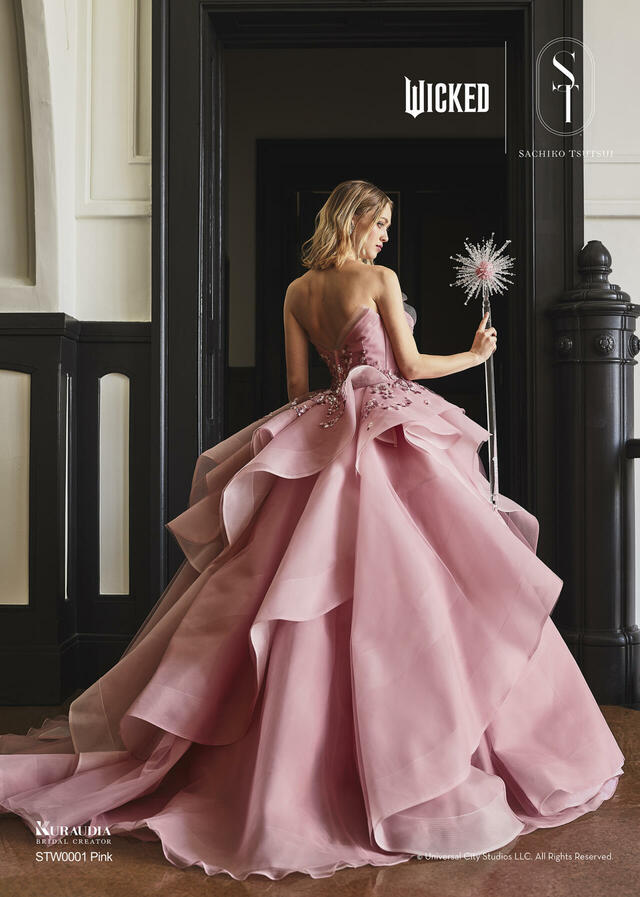 【クラウディア】『ウィキッド』新作ウェディングドレス「WICKED｜SACHIKO TSUTSUI」　STW0001_Pink
