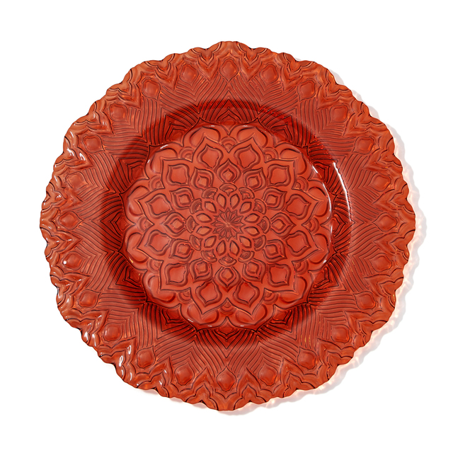 ガラスプレート L／オレンジ：2500円（税込）