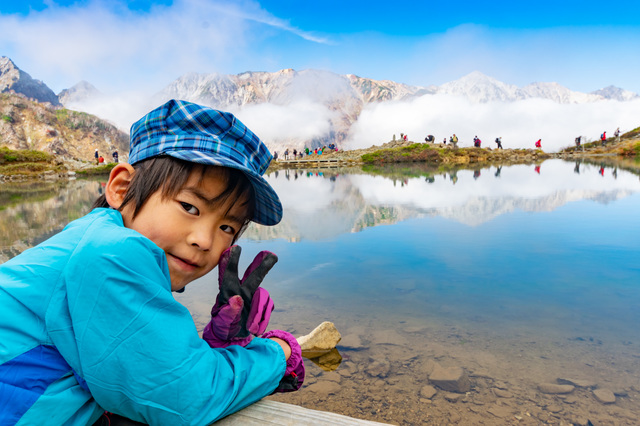 子どもでも、1時間半ほどで、八方池までアクセス可能
