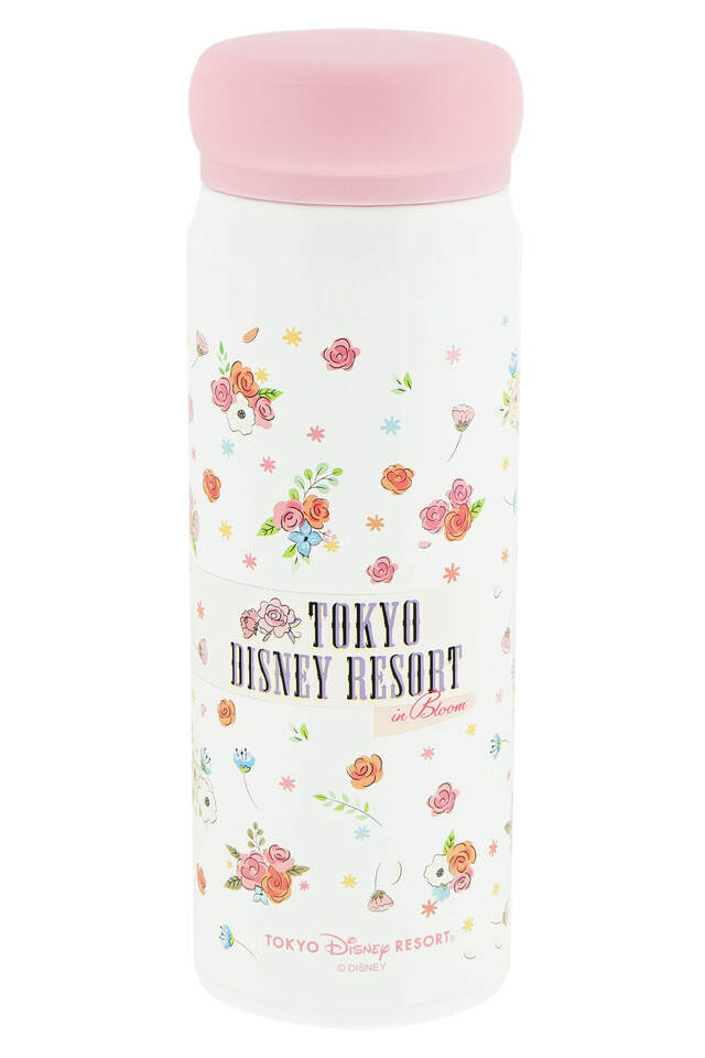 ステンレスボトル 3,500円｜東京ディズニーリゾート「花咲き誇るパークを満喫するミッキーたちが描かれたグッズ」｜販売店舗：東京ディズニーランド「ホームストア」、東京ディズニーシー「ヴィラ・ドナルド・ホームショップ」｜発売日：2024年4月25日（木）
