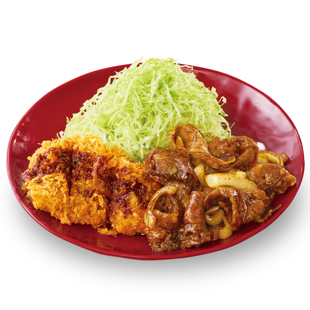 牛カツと牛焼肉の合い盛り単品