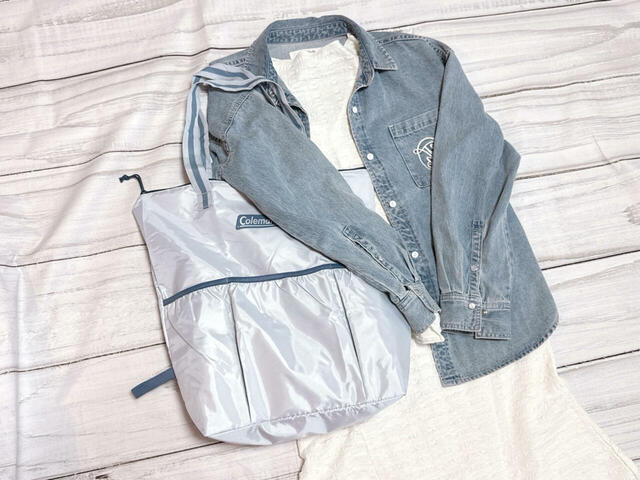 【Coleman付録:撥水加工バッグ】爽やかなデニム×ホワイトコーデに合わせてもかわいい