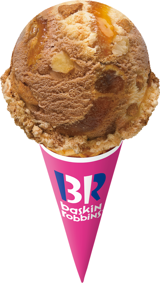 【サーティワンの人気フレーバーランキング 3位】「カラメルアップルパイ」シングル・レギュラーサイズ420円(税込)