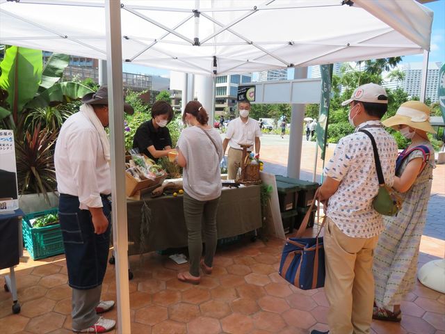 以前行われたつま正のマルシェの様子