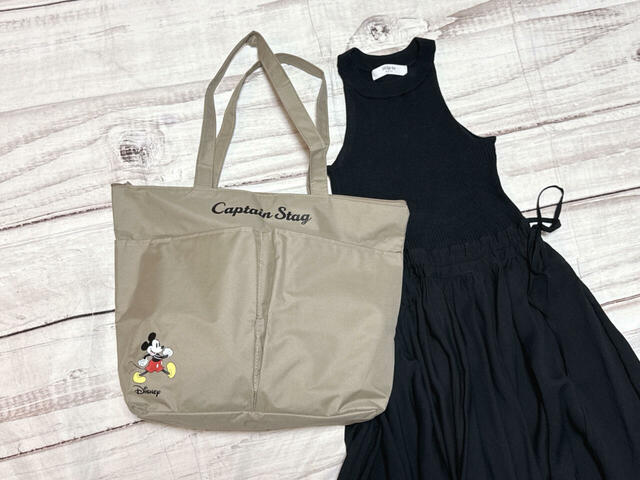 ブラックのロングワンピースに合わせてみました