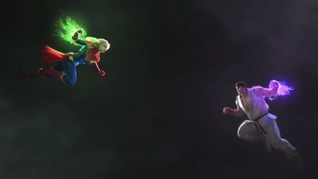 キャプテン・マーベルとリュウの拳が交差する……！