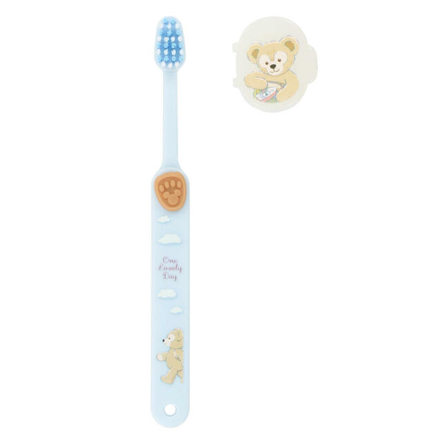 歯みがきセット 2,400円｜おでかけの準備をしたり、おさんぽしているダッフィーがデザインされたグッズ｜販売店舗：東京ディズニーシー「マクダックス・デパートメントストア」｜発売日：2025年6月3日（火）