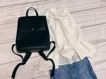 【しまむら レディース カッチリリュック（MUMU）】休日のカジュアルフェミニンコーデにも馴染むのがうれしい！