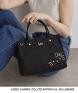 【grove×ハローキティ「Lee別注 フェイス刺繍スクエア型2WAYトートバッグ」￥5,497】お出かけに適した絶妙なサイズ感