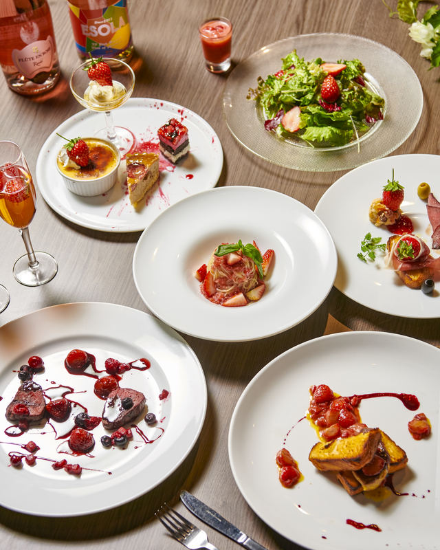 いちごのディナーコース