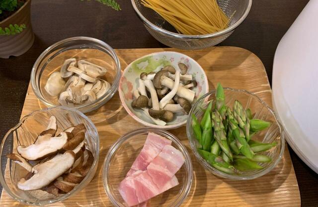 【アイリスオーヤマ ジャー炊飯器3合】きのこの和風パスタも作ってみます