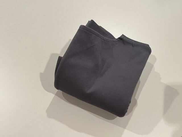 【無印良品　二重編み七分袖ワンピース】畳んだり洗濯したりしてもシワになりにくかったので、旅行に持っていくのも良さそう！