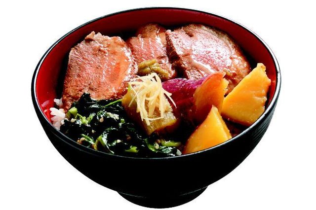 鴨肉とさつま芋のほっこり丼（ミニうどん付） 