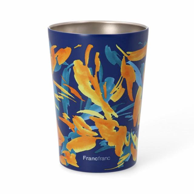 【Francfranc（フランフラン）】ルースト サーモタンブラー M ネイビー×イエロー