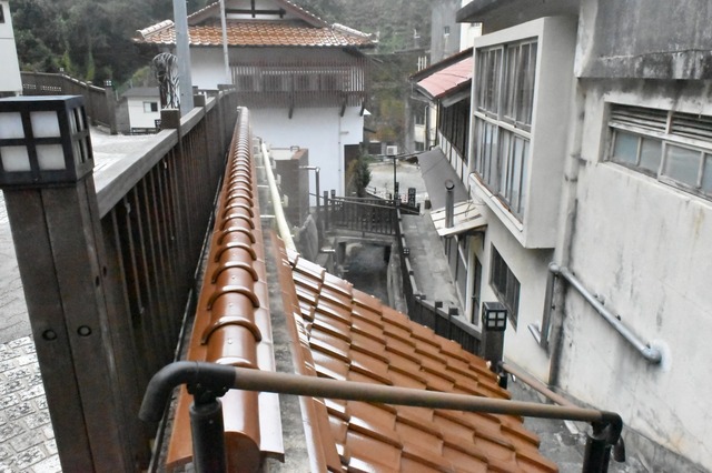 湯煙がもくもく