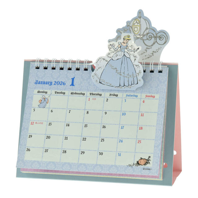 ディズニーキャラクター 卓上カレンダー ポップアップ メタリック CALENDAR&ORGANIZER 2026 2,200円