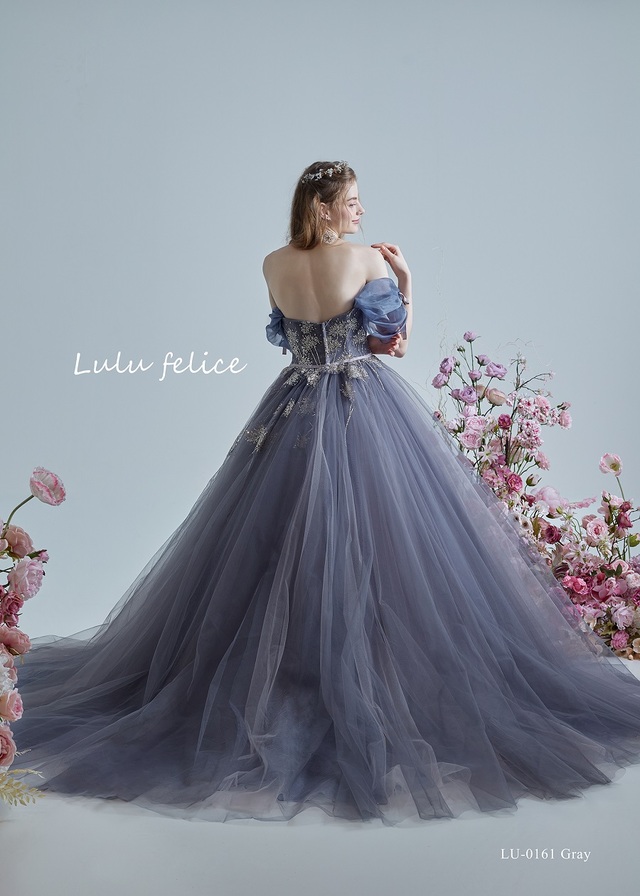 「Lulu felice（ルル・フェリーチェ）」新作ウェディングドレス　LU-0161_Gray