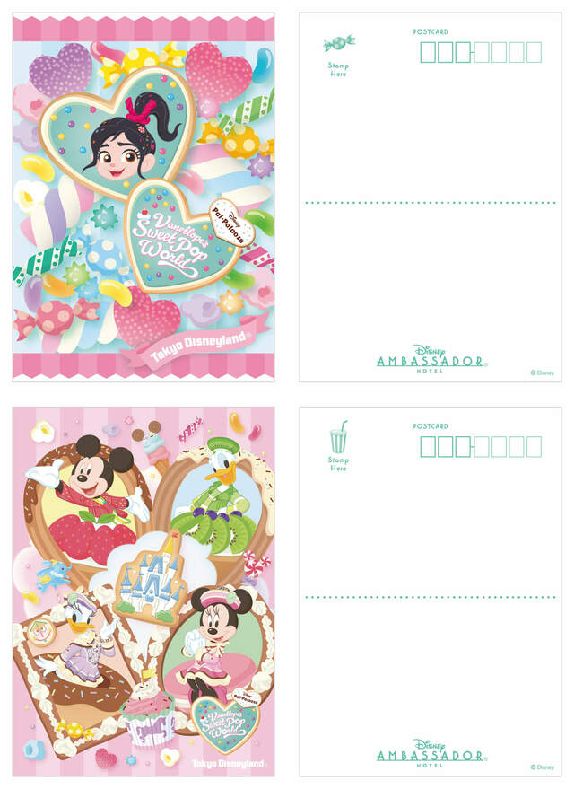 ディズニーアンバサダーホテル「ヴァネロペのスウィーツ・ポップ・ワールド」スペシャルルーム宿泊者限定ポストカード