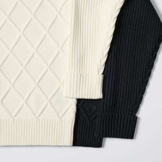【UNIQLO and JW ANDERSON】男女兼用「ダイヤステッチクルーネックセーター」¥4,990